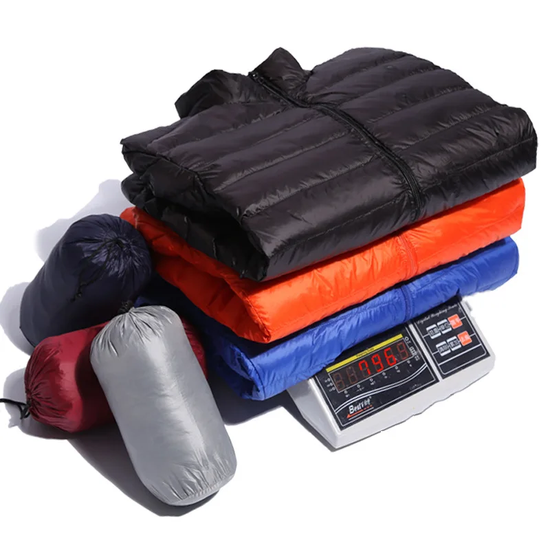 Men's All-Season Coat Ultra Lightweight Packable Down Jacket Wind-Resistant Breathable Coat Men Hoodies Jackets Outwear 2022 New