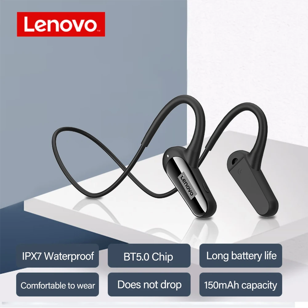 

Беспроводные Bluetooth наушники Lenovo XE06, IPX7 Водонепроницаемая гарнитура с двойным микрофоном и шейным ободом, наушники для спорта, бега, фитнеса, ...