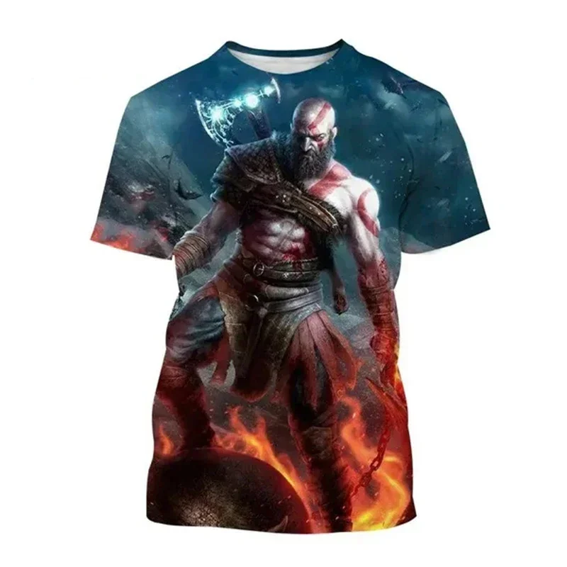 Футболка Мужская/женская с 3D принтом Бог войны