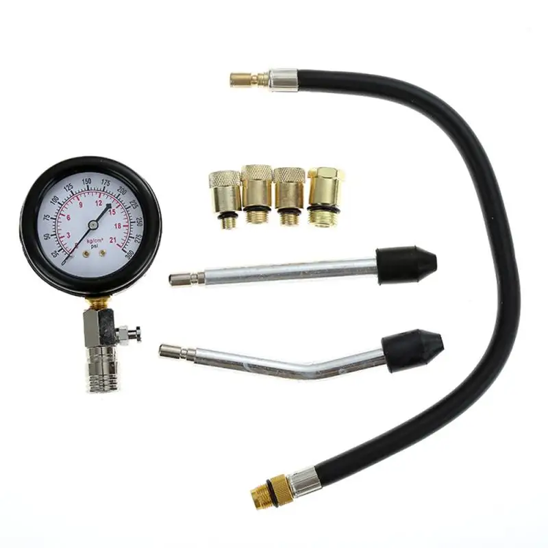 

Car Gas Petrol Engine Cylinder Pressure Tester Kit Automotive Tool Gauge FR2 Diagnostic Tools Compression Tester For Most Auto