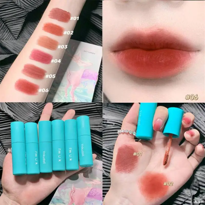 

2pcs Lip Glaze Velvet Matte Lipstick Lip Gloss Liquid Lip Tint Cream Pigment Long Lasting Silky Texture Lip Mud Women Cosmetics