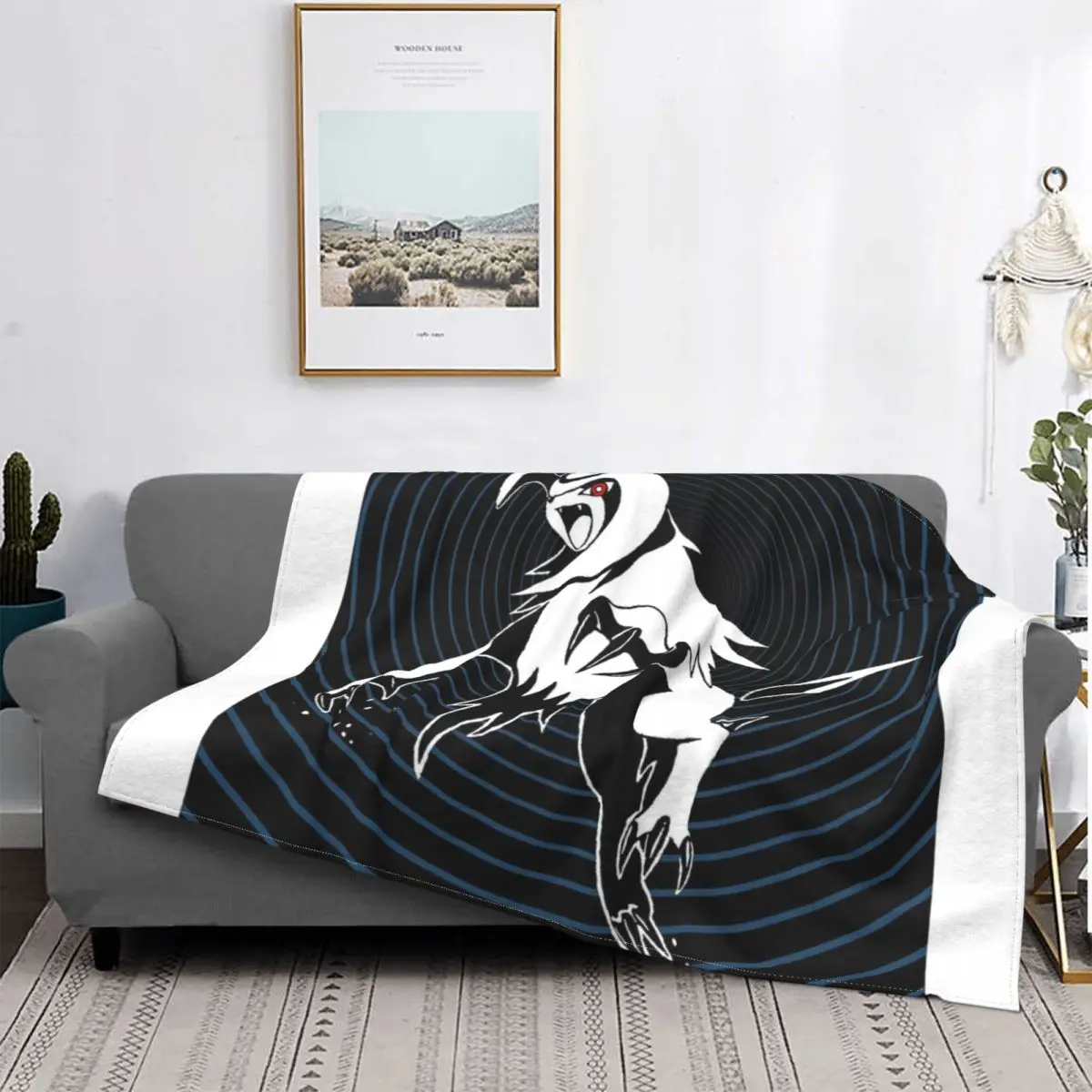 

Absol-Manta de salto, colcha a cuadros para cama, sofá, manta con capucha, colcha, 220x240