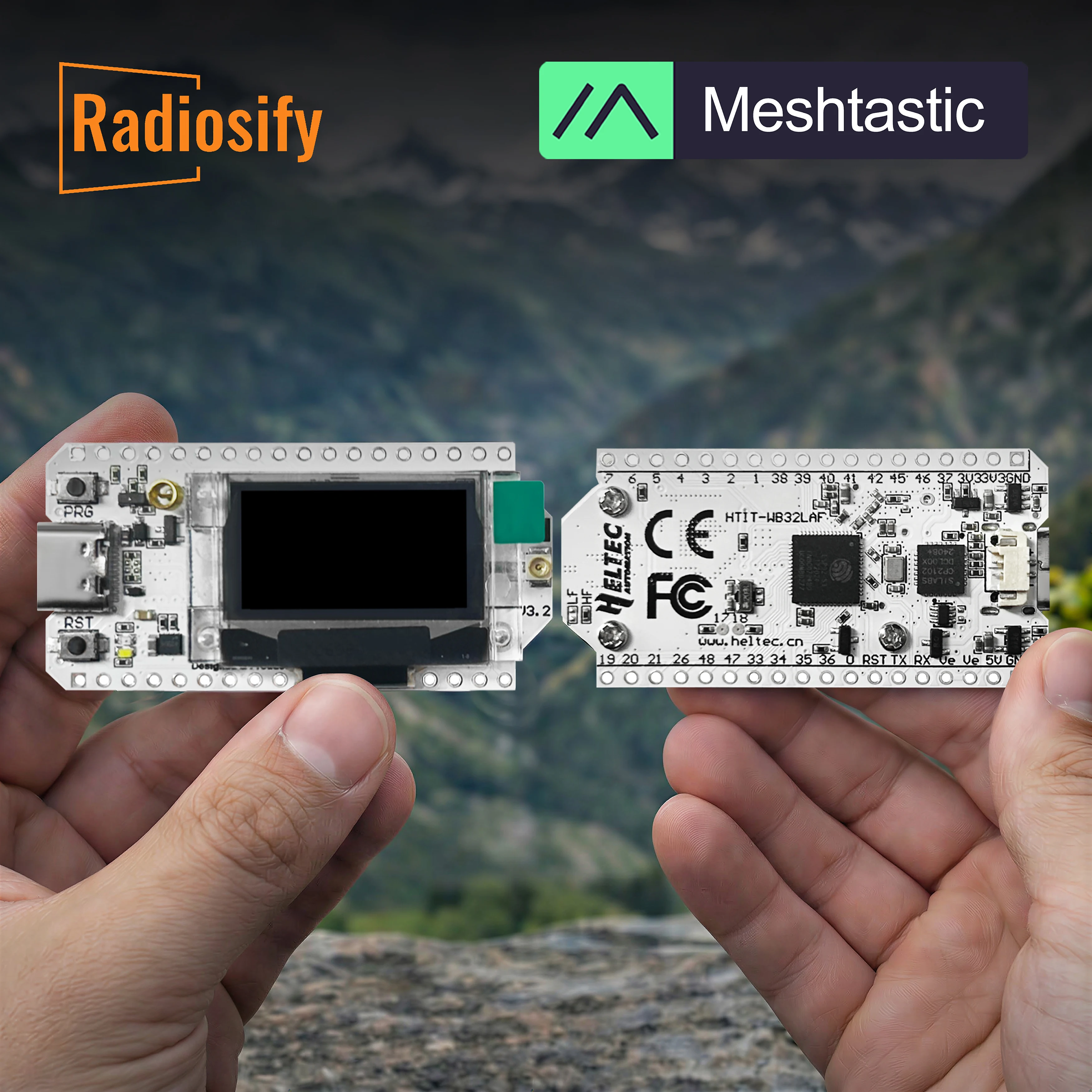 Фото Плата для разработки IoT Heltec LoRa 32 V3 ESP32-S3 SX1262 Meshtastic Node 868МГц 915МГц с OLED-дисплеем, WiFi, BLE, Type-C №1