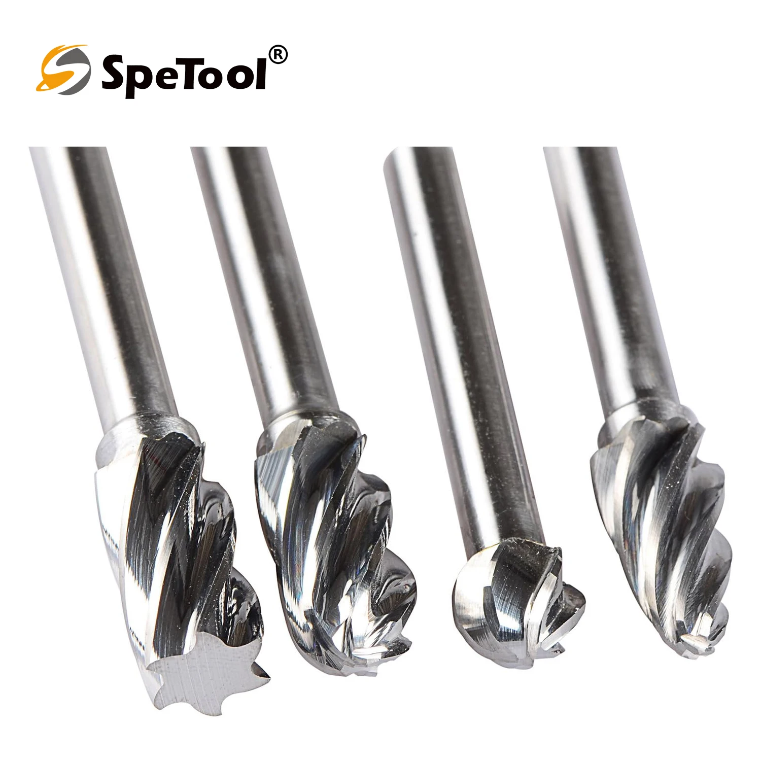 4 шт./упаковка карбидные поворотные заусенцы ДЛЯ алюминия (цветные)