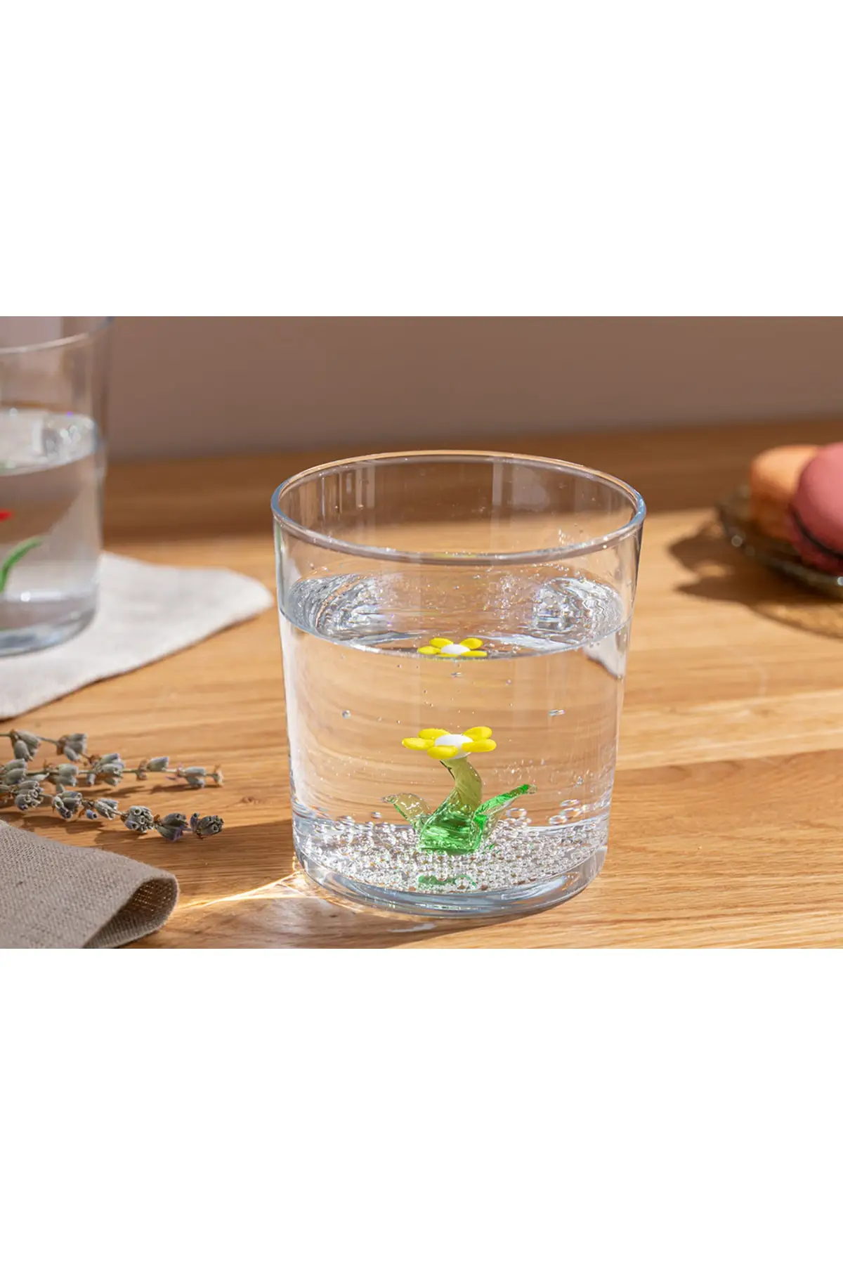 

Цветочная стеклянная чашка 350 мл, желтая