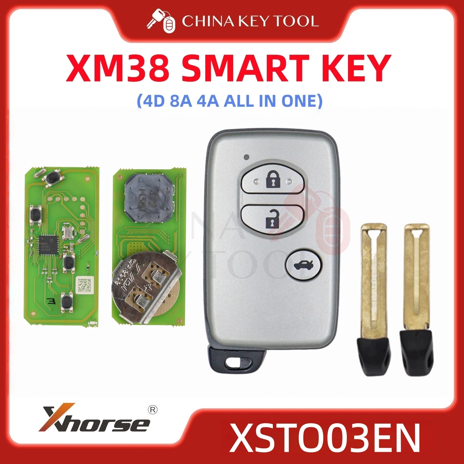

Xhorse XM38 Smart Key Remote 4D 8A 4A «все в одном» для Toyota Lexus: XSTO03EN глобальная версия с логотипом