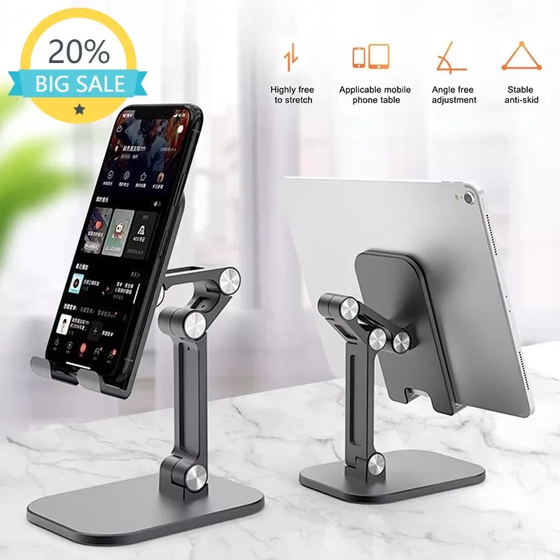 

Desk Mobile Phone Holder for Phone Universal Adjustable Table Cell Phone Telephone Support Metal Tablet Stand for iPad Mount