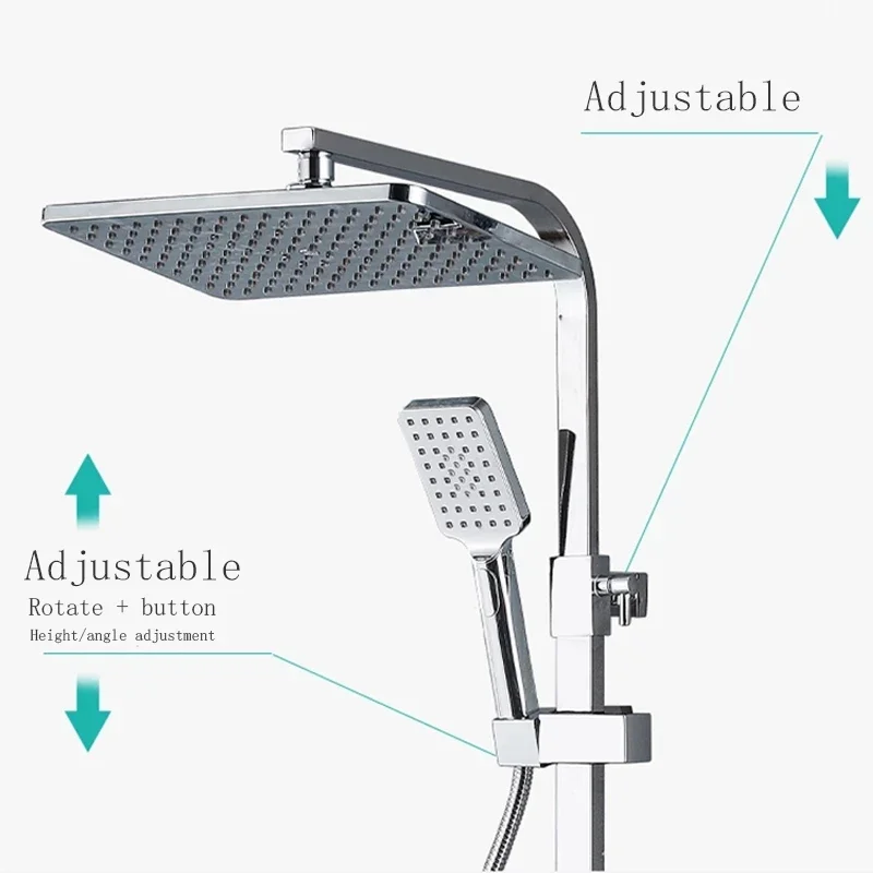 Хромированная термостатическая душевая система для обустройства дома латунные