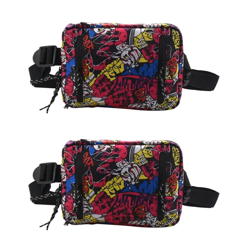 

Нагрудная сумка для мужчин и женщин, 2X мотоциклетная функциональная сумочка для Рига, повседневный дорожный поясной кошелек в стиле хип-хоп с карманами