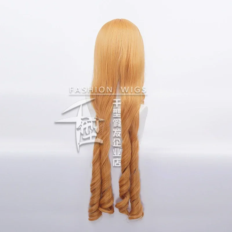 Cafe Cutie Soraka Желтый длинный парик с волнами Косплей Костюм Термостойкие