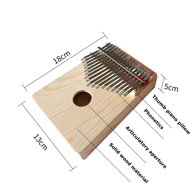 17 Keys Wood Kalimba African Solid Mahogany Finger Thumb Piano Sanza For Beginners Musical Keyboard Instruments Entertainment enlarge