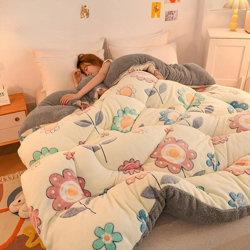 

Супер теплое одеяло из овечьей шерсти зимнее утепленное одеяло теплое хлопковое двухстороннее мягкое бархатное Полноразмерное одеяло King Queen 5,5 кг