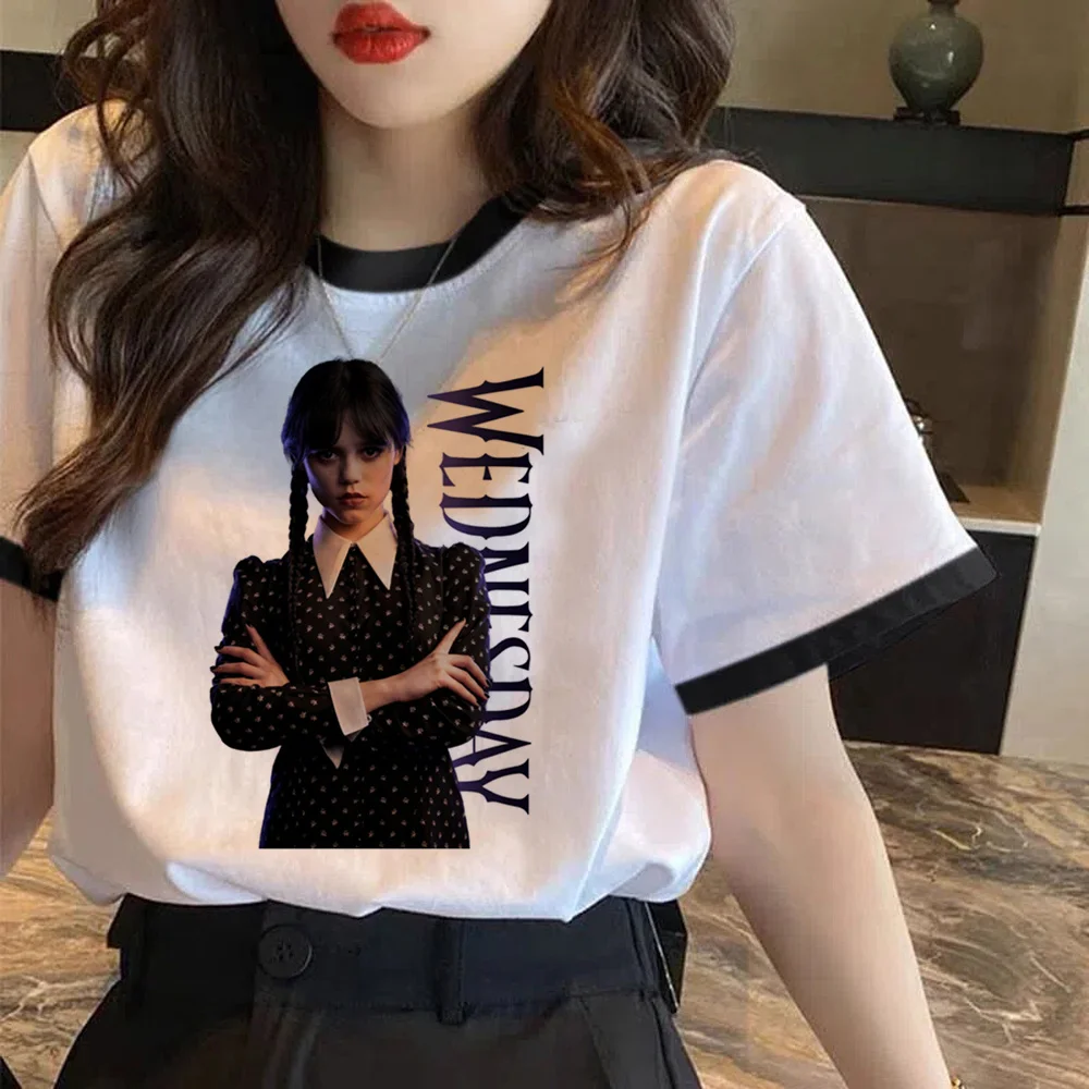 i Hate Everything Wednesday Addams tshirt women manga streetwear t shirt girl manga clothing