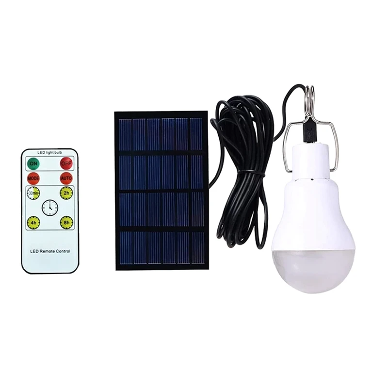 

1Set Solar Rechargeable Emergency Light Sensing Remote Control Camping Light ABS