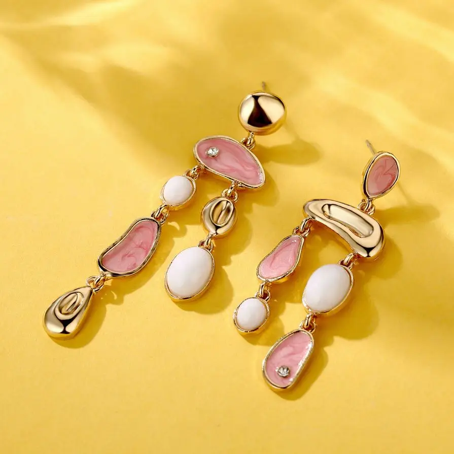 

Ethnic Bohemia Irregular Pearl Earrings For Women Female Drop Oil Earrings Statement Jewelry Accessories
