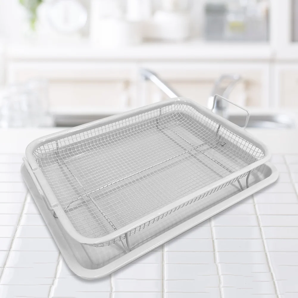 

Корзина для картофеля фри из нержавеющей стали, термостойкий квадратный дуршлаг, многофункциональные аксессуары для жарки в западном стиле