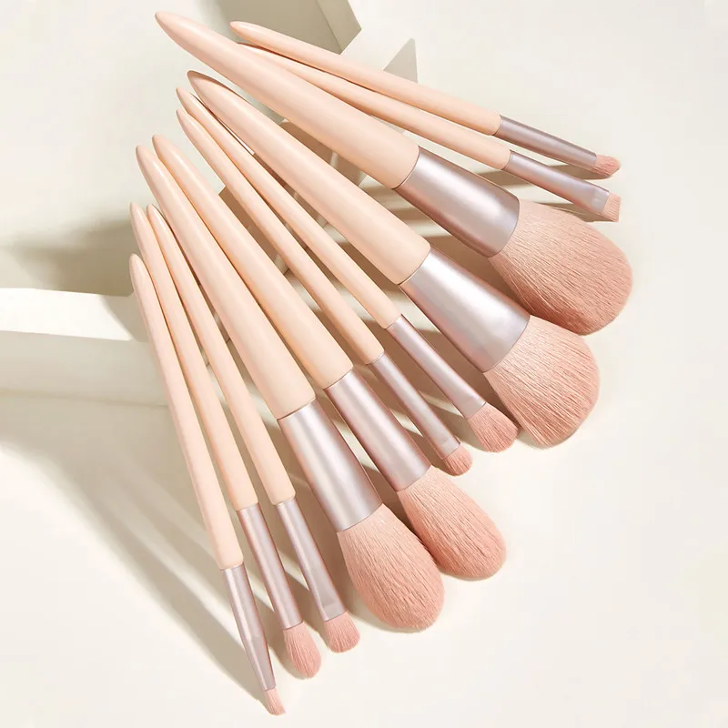 

11pc Makeup Brushes Pink Brush Set Powder EyeShadow Blending Eyeliner Eyelash Eyebrow Make Up Beauty Cosmestic Brushes with Bag