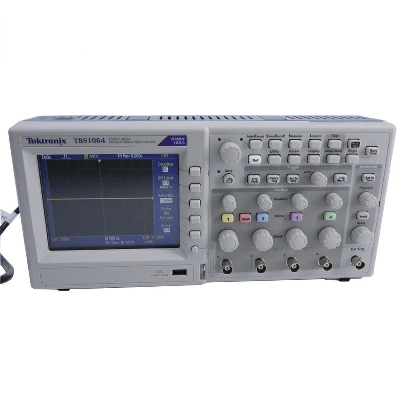 

Цифровой осциллограф Tektronix TBS1064, полоса пропускания 60 МГц, 4 канала 1, частота дискретизации 2,5 к, длина записи с точки