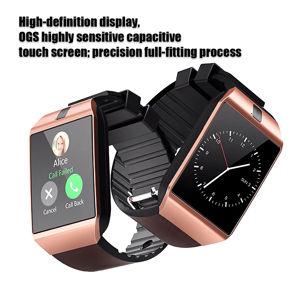 jeggejuns dz09 smart watch digital touch screen support sim card waterproof smart watches for android xiaomi huawei smart phone free global shipping