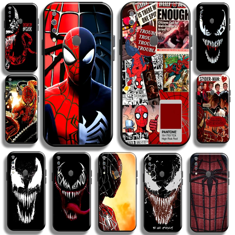

Marvel Venom Spiderman Phone Case for Samsung Galaxy M30 M30S full Protection Cases Shockproof Cover Soft Liquid Silicon TPU