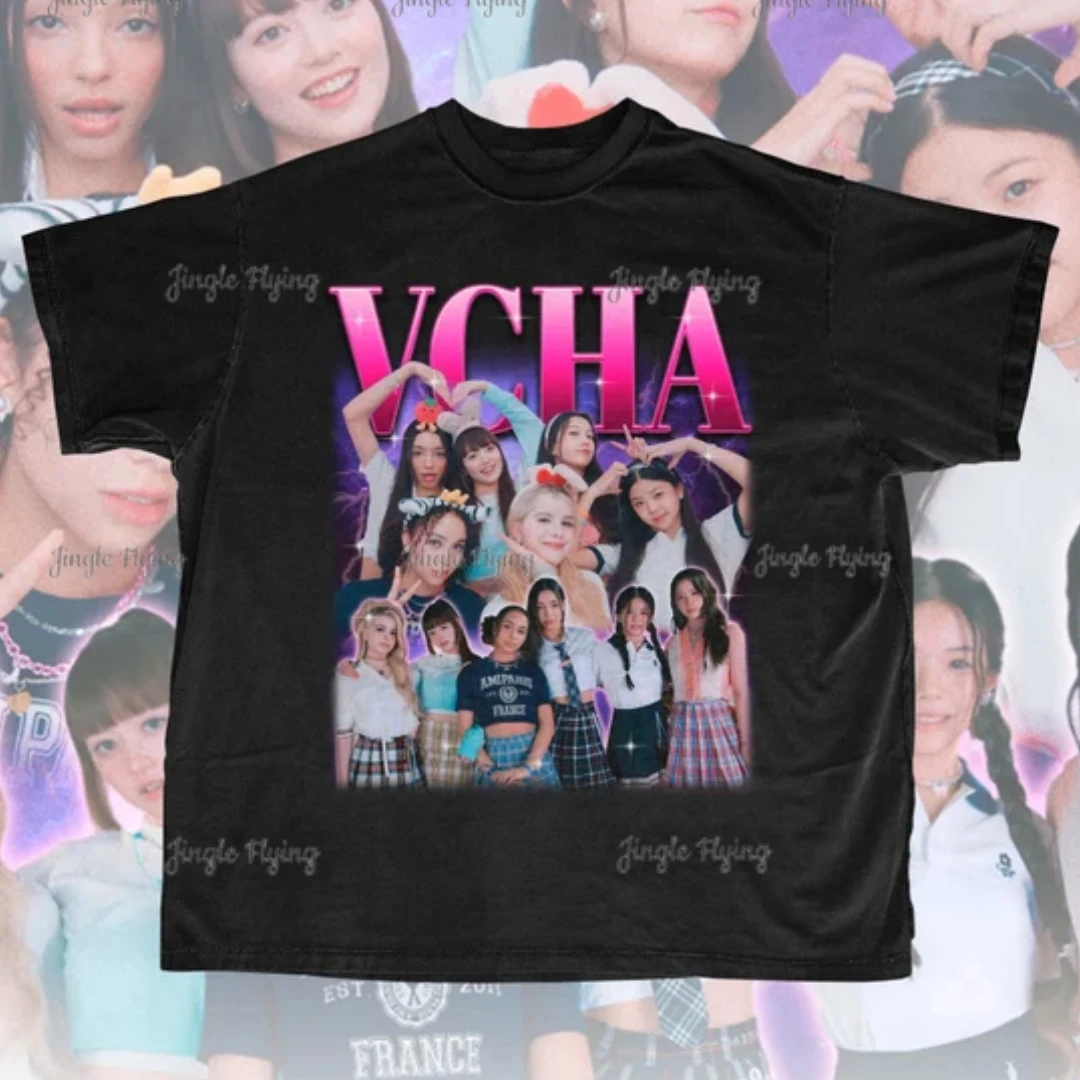 Ретро 90-х футболка Vcha Kpop рубашка с голенищем хипстерская в стиле Харадзюку