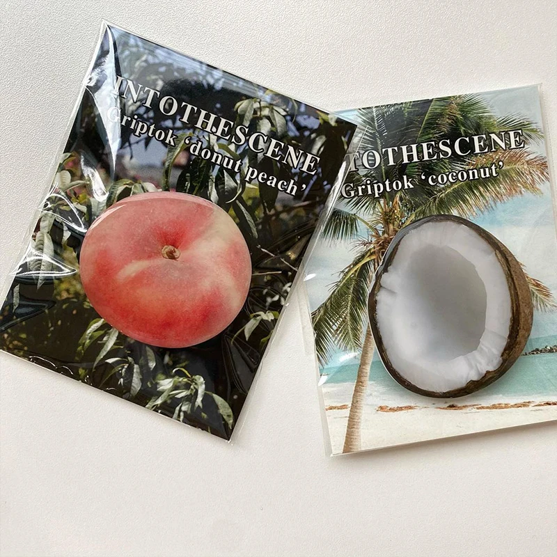 Глянцевый держатель Griptok для телефона с рисунком кокоса лимона фига |