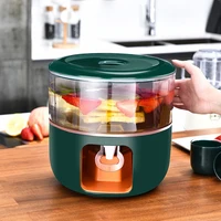 Compartment Rotatable Cold Kettle Refrigerator with Faucet Large Capacity 5L Household Teapot Ice Water Cup Juice Drink Beer Bar