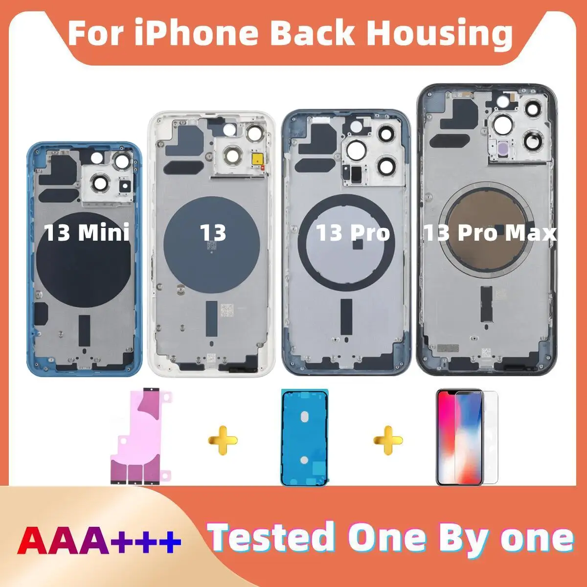 

1 шт. сменная задняя крышка средняя рамка корпуса Корпус чехол для iPhone 13 Pro Max