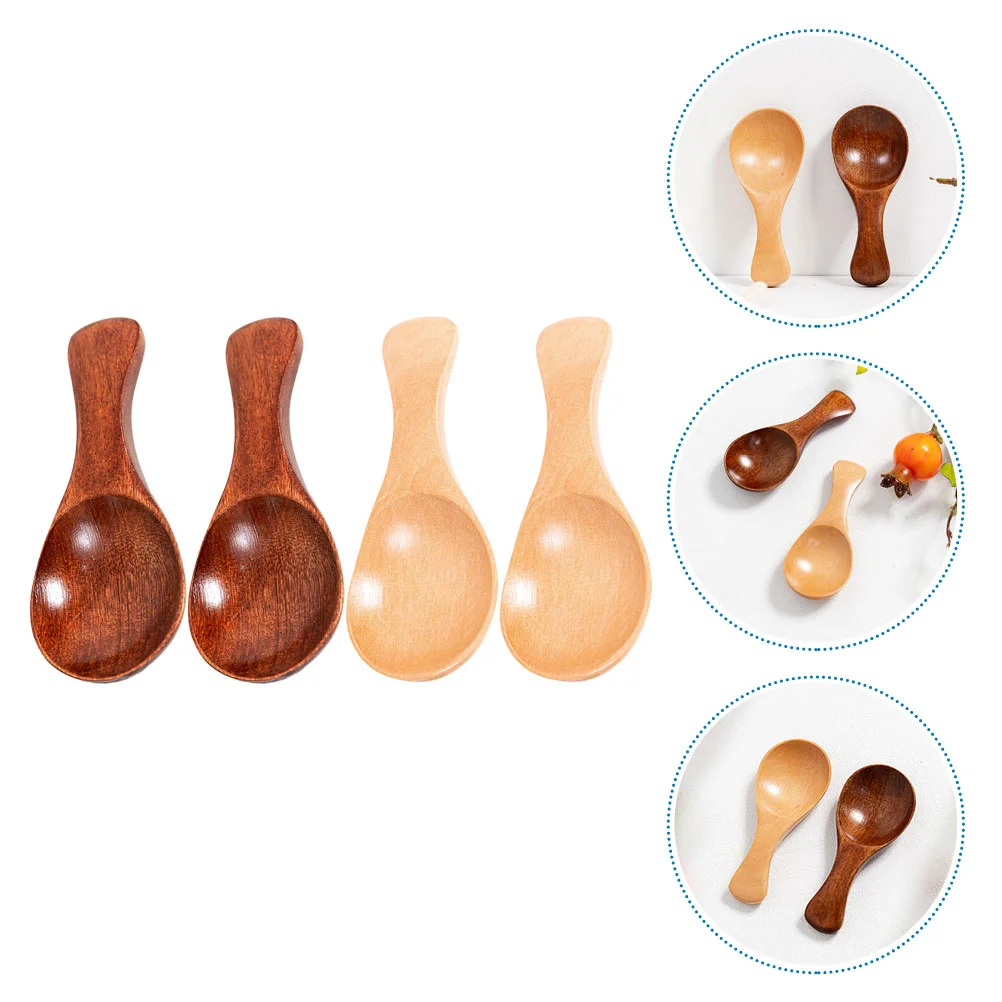 

4 Spoons Small Spoon Dessert Spoons Spoons Salt Spoons for Home Shop Hotel Store