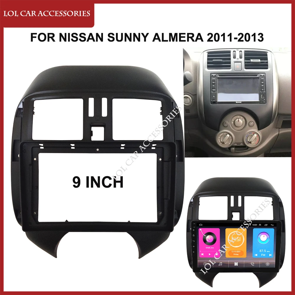 

9 дюймов для NISSAN Sunny Almera 2011-2013 автомобильное радио Android MP5 плеер стерео 2Din головное устройство Fascia приборная панель рамка Крышка