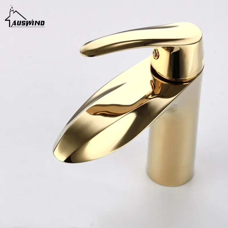 AUSWIND смеситель для раковины антикварный с одним отверстием роскошный черный в