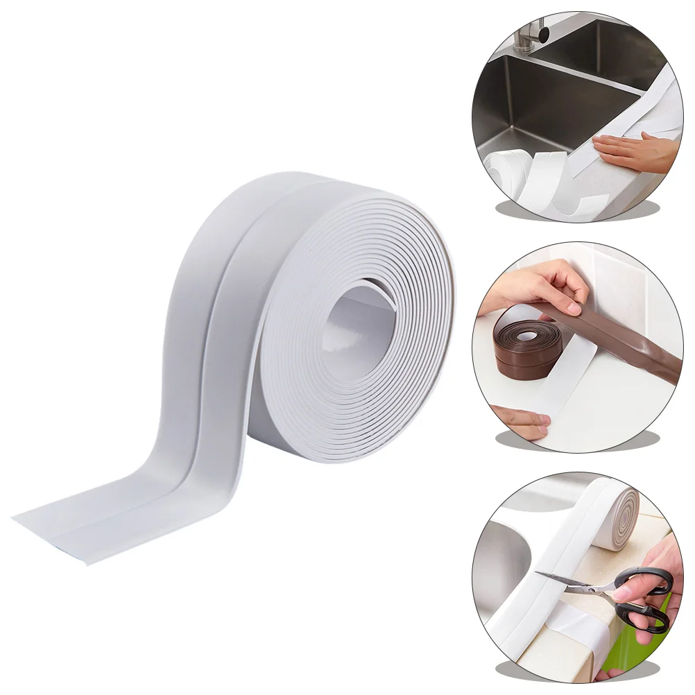 

Strip Caulk Tape Sealant Sealing Bathroom Protector Bath Sink Shower Mortite Cord Toilet Countertopkitchen Caulking Wall Self