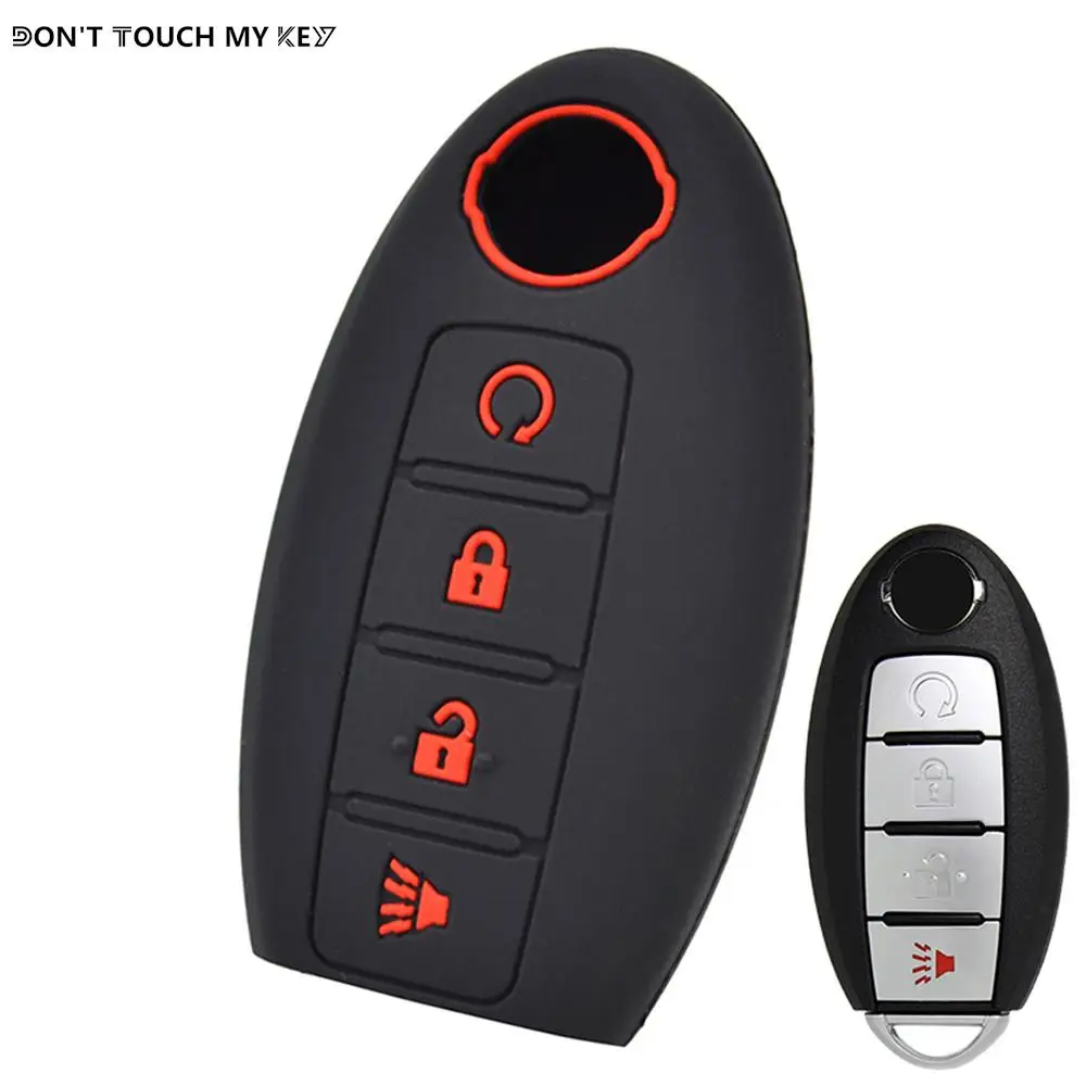 

Silicone Car Key Case For Nissan Altima Murano Rogue Sentra Versa Titan Maxima Cover Keyless Remote Fob Shell 4 Button Protector