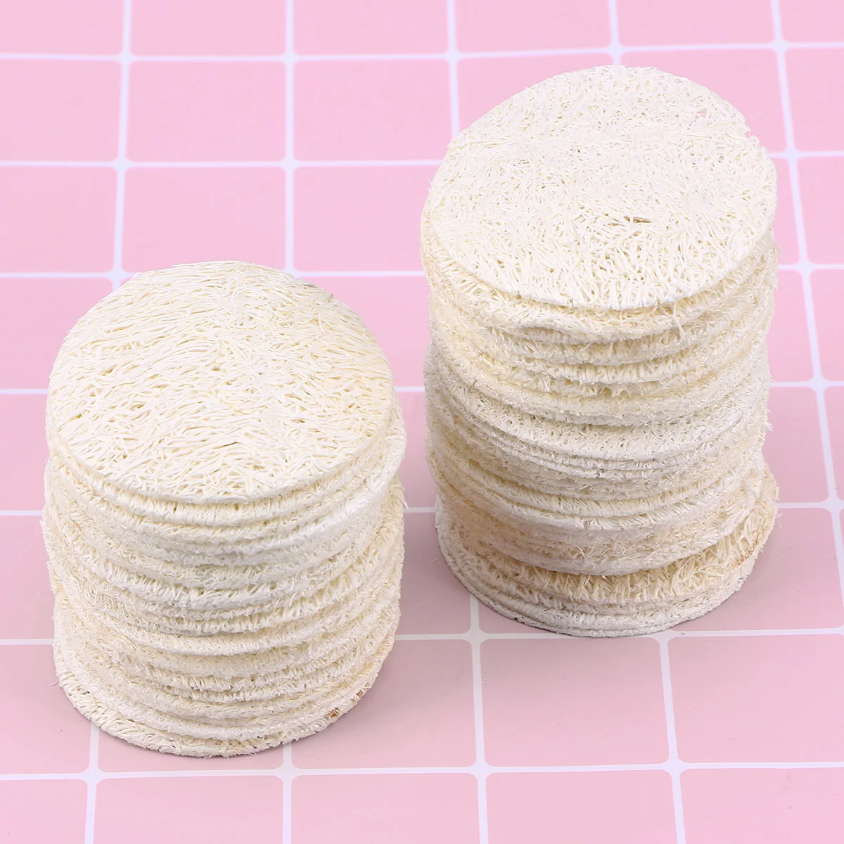 

Loofah Pads Exfoliating Face Sponge Facial Sponges Wash Wipes Care Skin Pad Makeup Bulk Scrubber Body Remover Natural Round