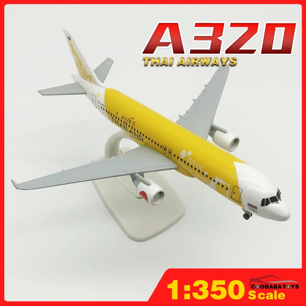 

Модель самолета 20 см масштаб 1:350 тайские авиалинии A320 металлический Литая Самолетная игрушка для детей мальчиков Детский аэробук Боинг