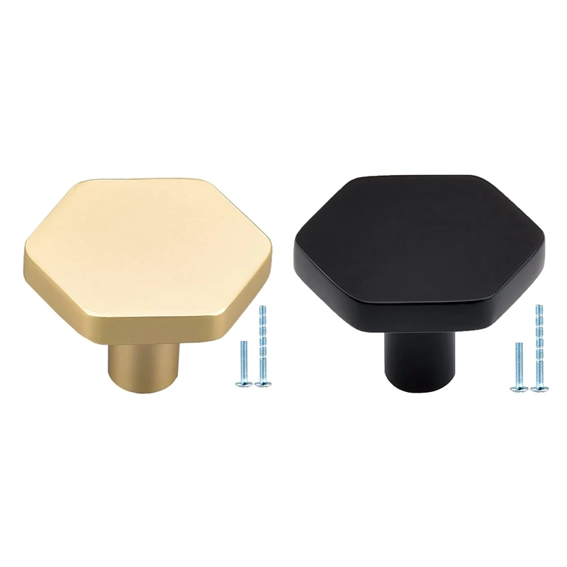 

12-Pack Hexagon Cabinet Knobs, Knobs For Dresser Drawers, Suitable For Kitchen Cabinets, Furniture Pulls