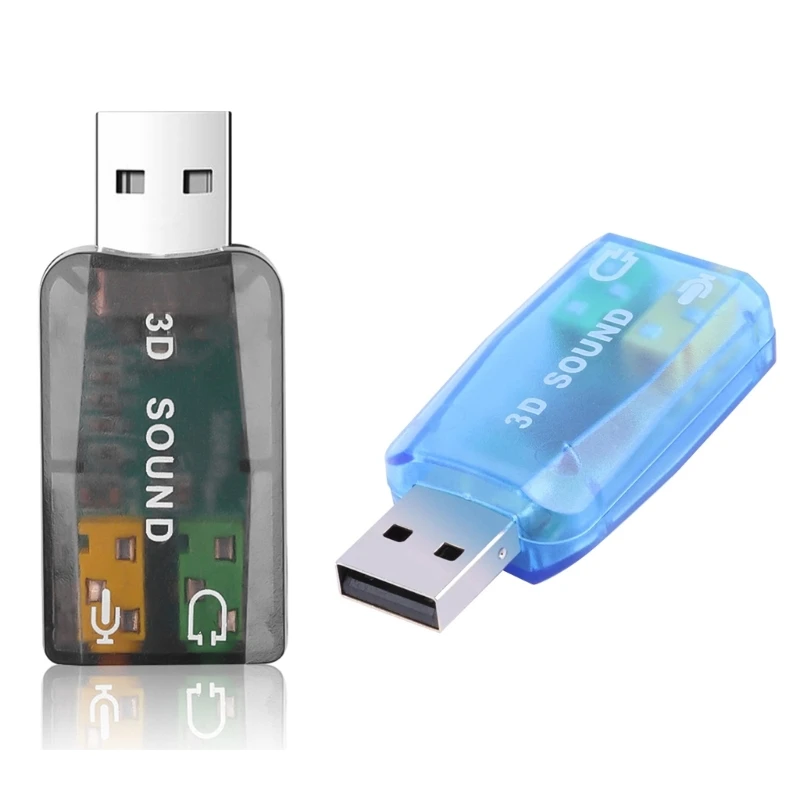 

Звуковая карта USB 2,0, Виртуальный USB-адаптер, внешняя стереозвуковая карта с 3,5 мм разъемами для наушников и микрофона, Прямая поставка