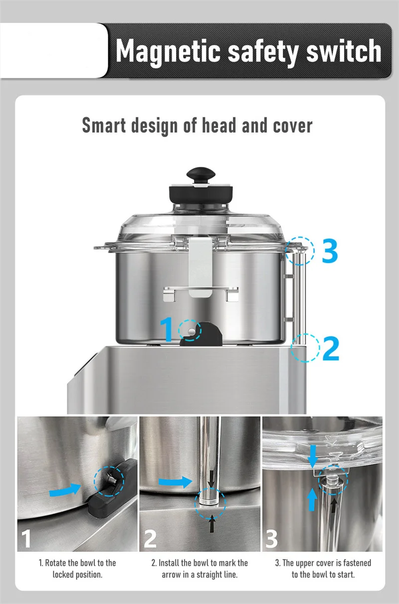 Настольная мясорубка для резки овощей 5 л