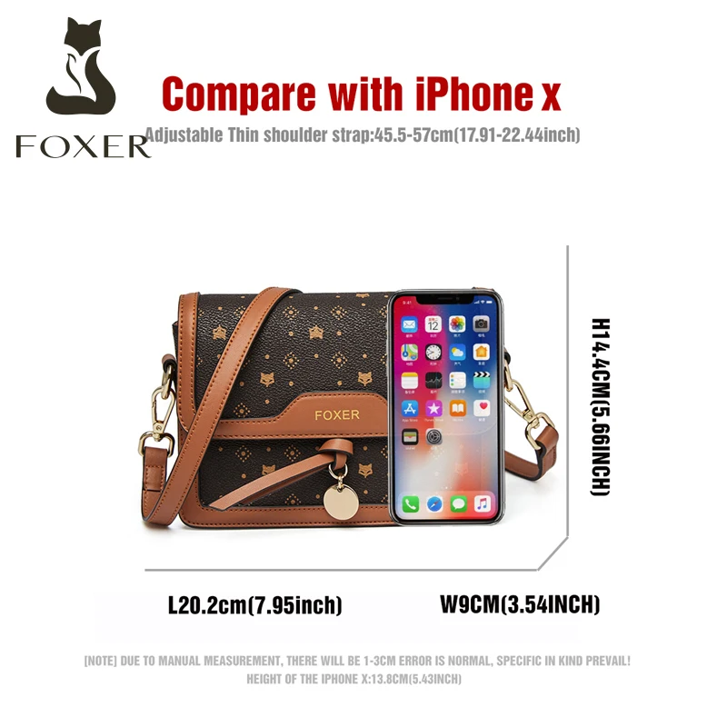 foxer women crossbody shoulder bags pvc leather fashion messenger bags simple office handbag lady brand logo printing mini purse free global shipping