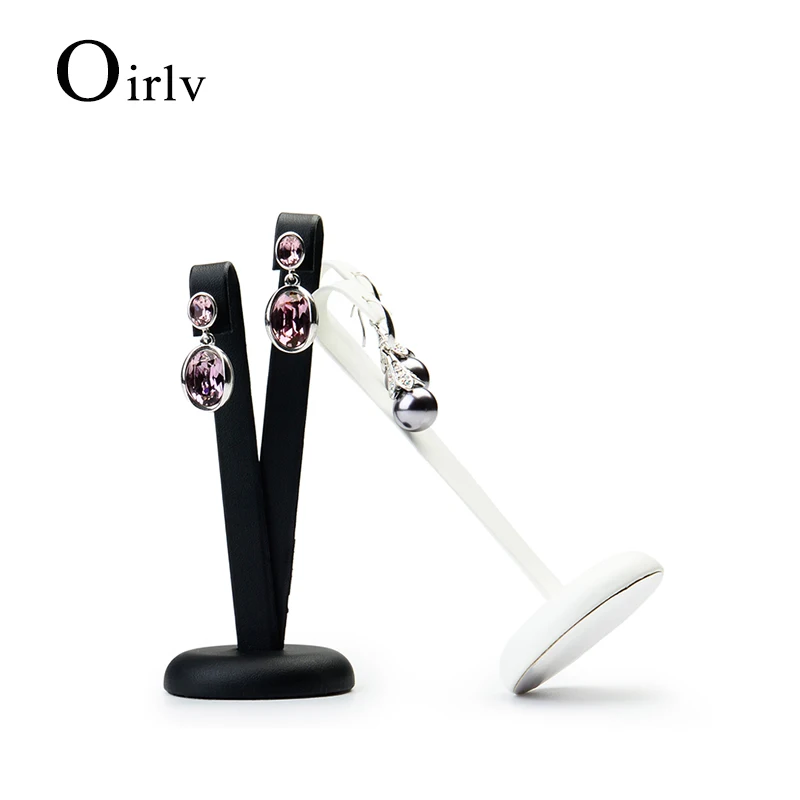 

Oirlv Y-образная подставка для сережек белый/черный из искусственной кожи для ювелирных изделий