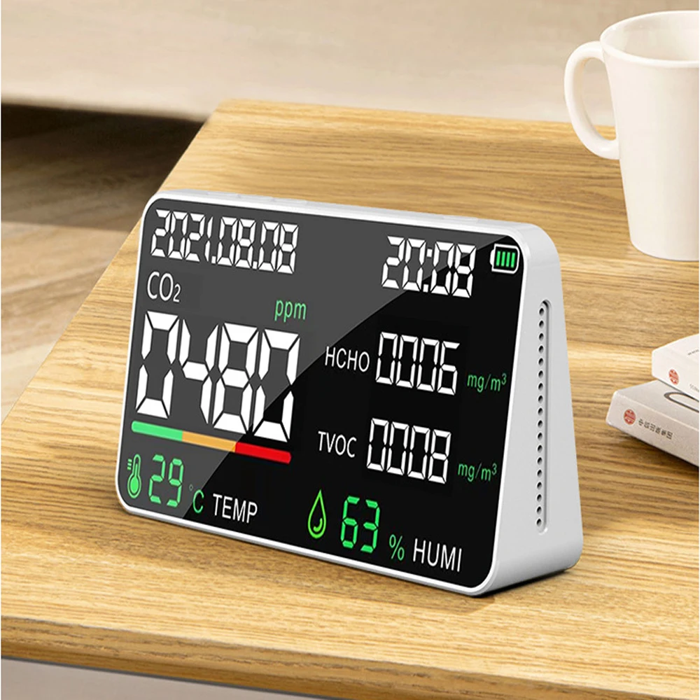 

3 in 1 CO2 Meter Digital Temperature Humidity Tester Carbon Dioxide HDO5CO2 Detector Air Quality Monitor Multifunctional