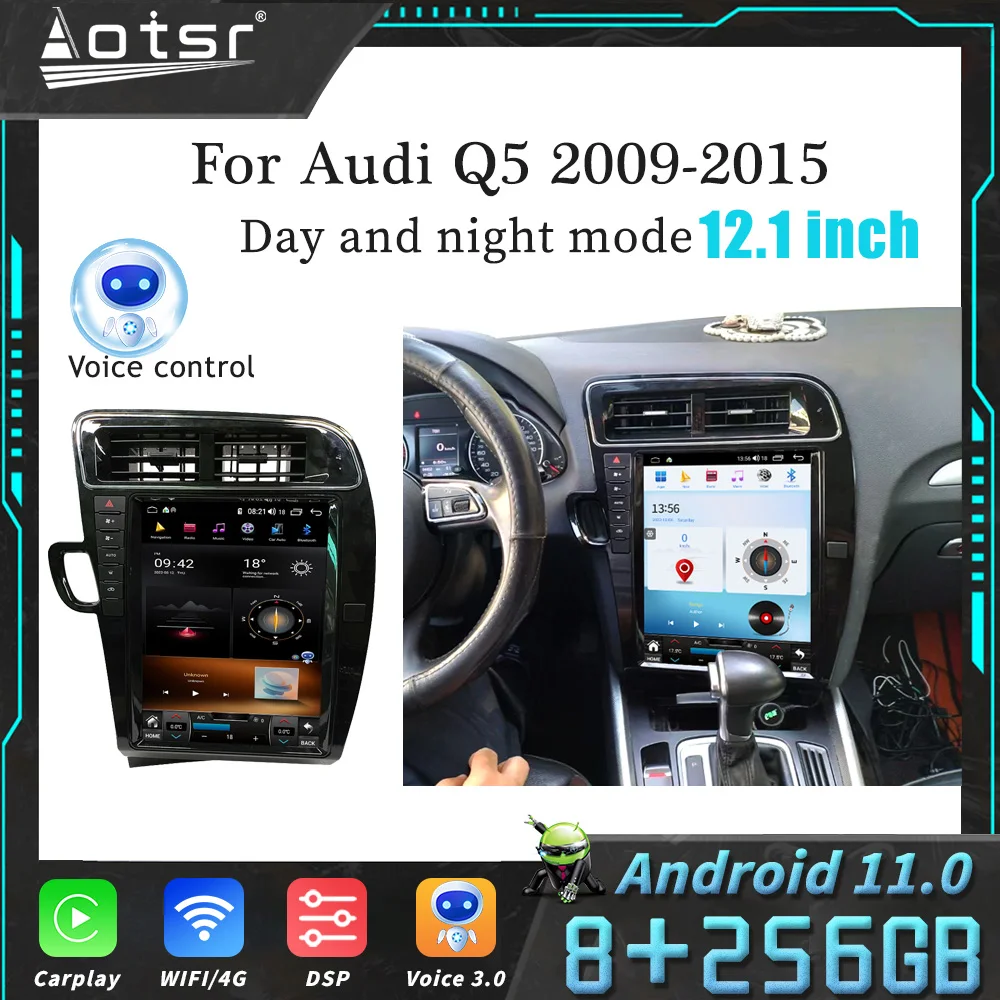 

Android12 Telsa Screen 256G For Audi Q5 2009-2015 Car Radio GPS Multimedia Player Audio Autostereo Navigation Head Unit Carplay