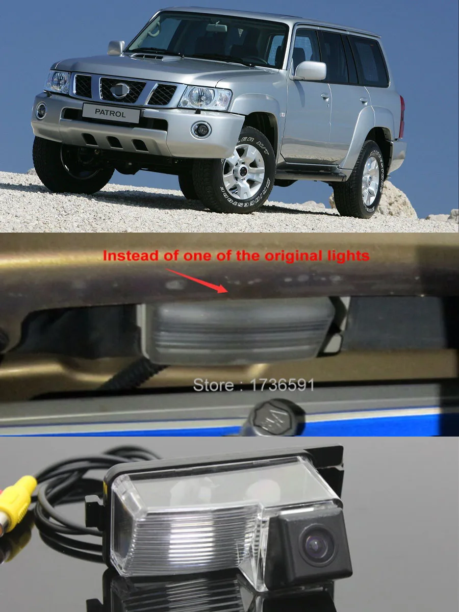 Камера заднего вида для Nissan Patrol Safari Y61 Y62 GR GU Patrol Armada Y62 Almera Classic, HD CCD с ночным видением (art.: 3920db75838be) - 3920db75838be