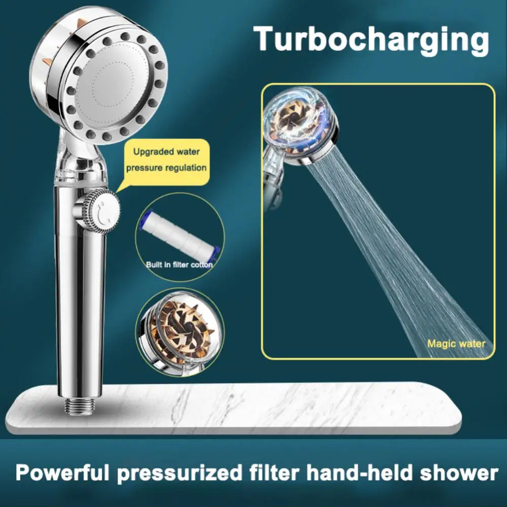 

Shower Head High Pressure Water Saving Shower Bathroom 3-Function SPA Shower Head With Switch Stop Button Water Saving Shower