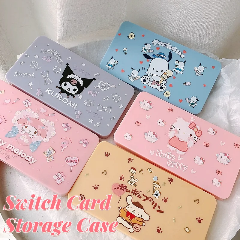 

Sanrio Kawaii Cinnamoroll Hello Kitty Nintendo Game Card Case NS OLED Card Storage Case Nintendo Game Consoles Accessories