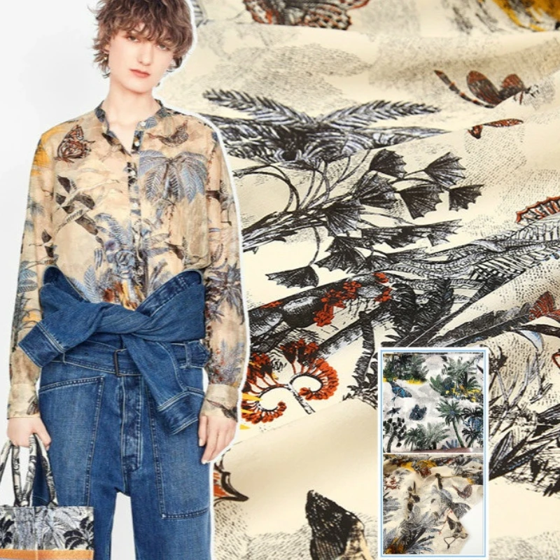 

Jungle printed cotton fabric meter brand shirt dress cotton fabric fashion handmade DIY fabric wholesale cotton cloth