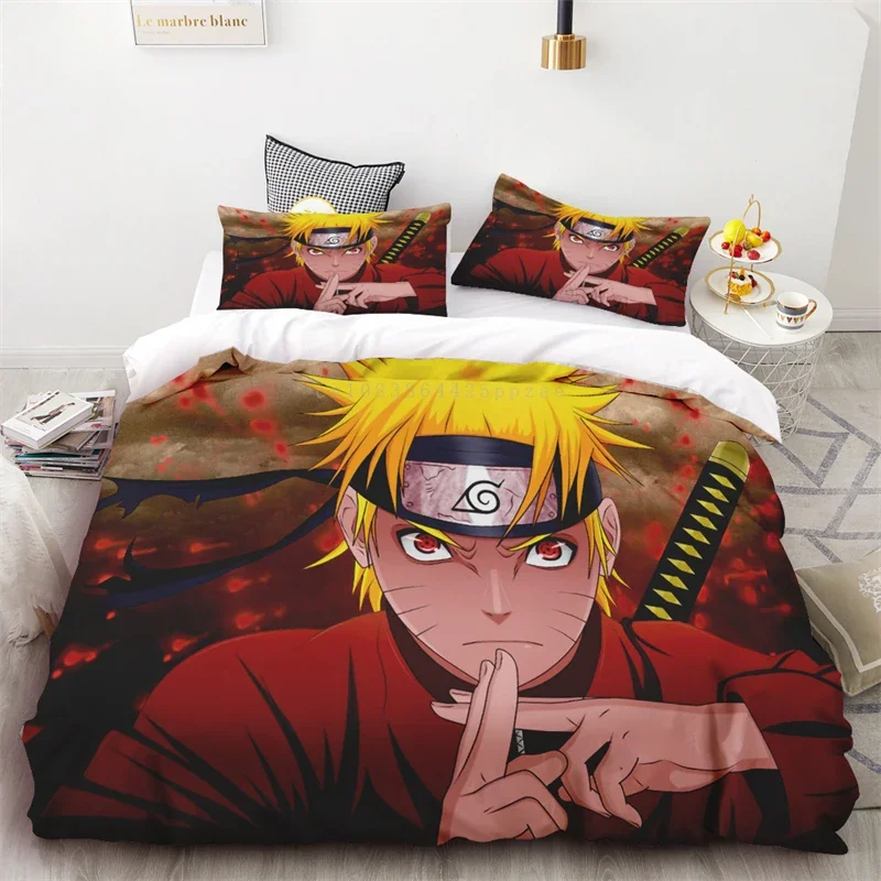 Пододеяльник аниме Учиха Саске Узумаки Наруто комплект постельного белья