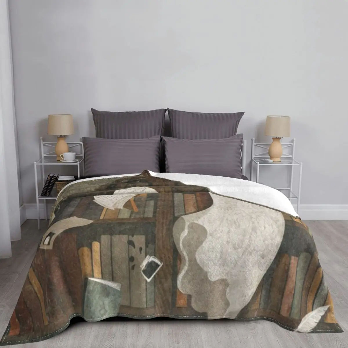 There S A Poltergeist In The Library Again Ультрамягкое одеяло из микрофлиса