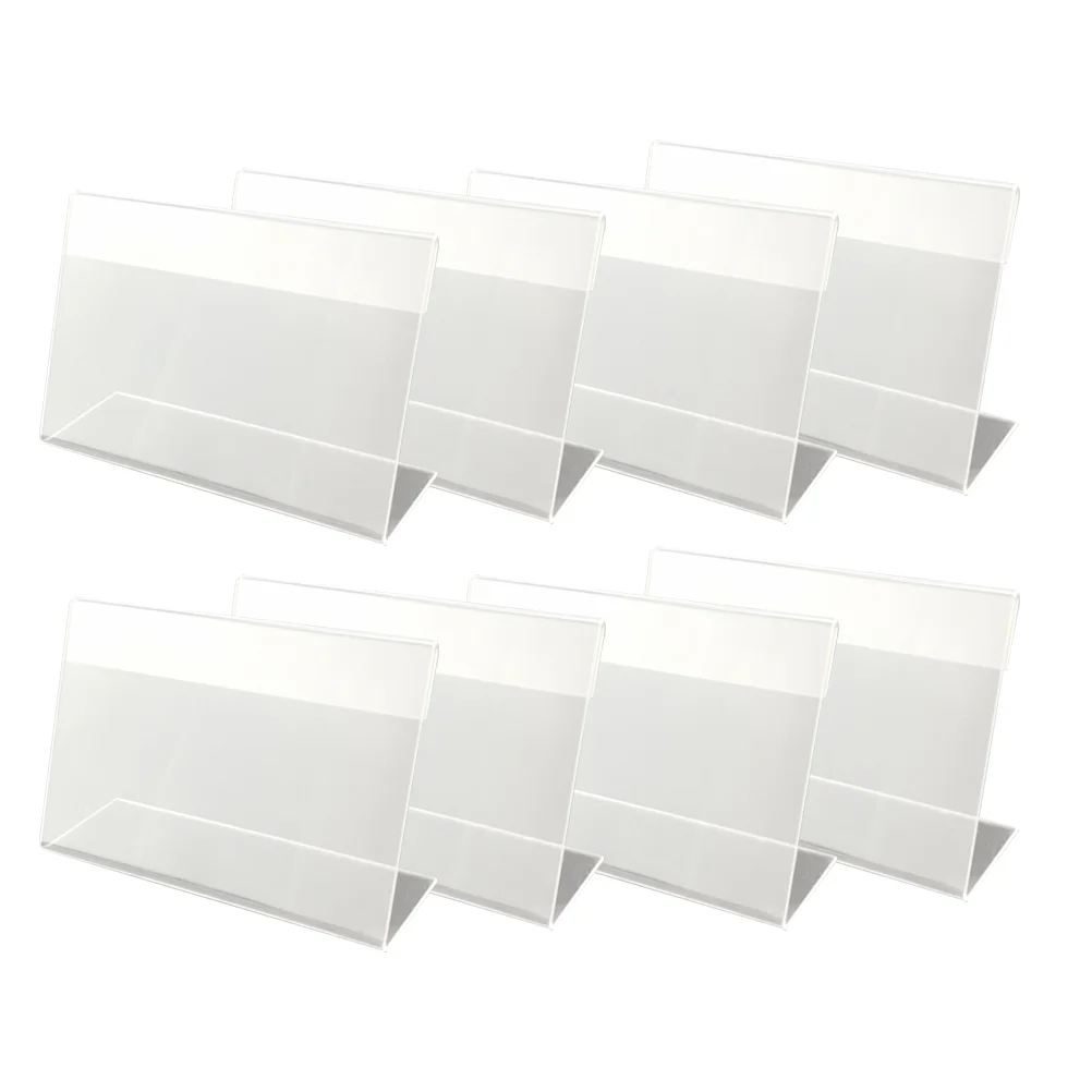 

30 Pcs Sign Display Holder Plastic Price Tag Acrylic Retail Supermarket Office Clear
