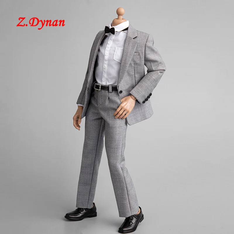 ZY5038 ZYTOYS 1/6, серый мужской костюм в западном стиле, пальто и брюки Для 12-дюймового приталенного экшн-боди, мужская одежда